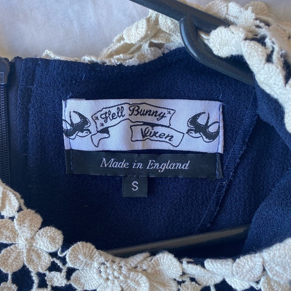 Navy Hell Bunny pencil dress - Picture 2 of 3